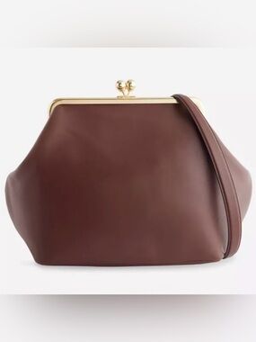 COACH SOLD OUT/LIMITED RE/EDITION Large Frame Leather Kiss-Lock Bag, Maple NWWT